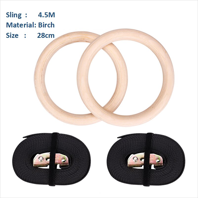 ABS abedul 32/28cm de madera ejercicio de gimnasio, adecuación física anillos Anillas Gimnasia gimnasio ejercicio Crossfit Pull Ups músculo Ups: 28 birch