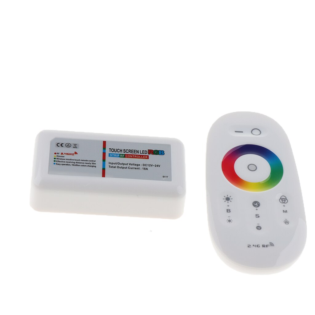 RGB LED Strip Light Controller Wireless RF Remote Touch Dimmer DC 12/24V