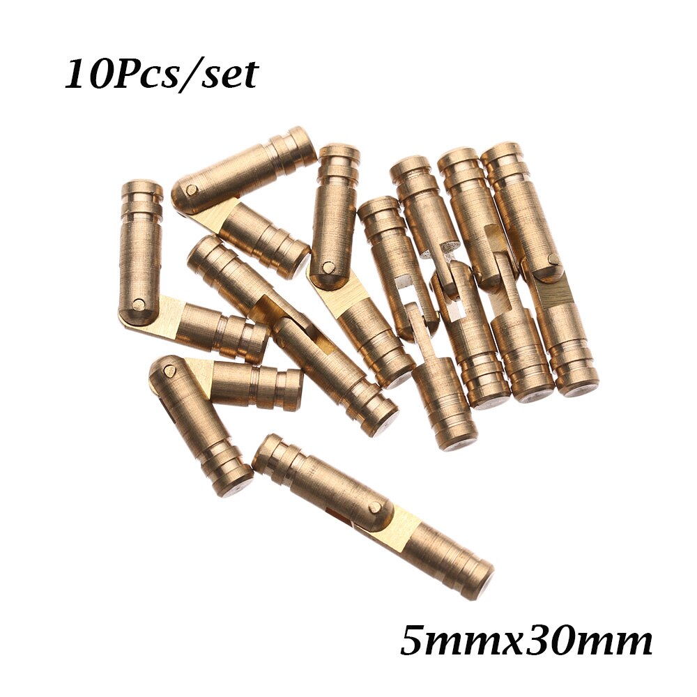 10PCS Pure Copper Hidden Invisible Concealed Barrel Hinge for Jewelry Box Wine Wooden Case Supplies Furniture Hardware: 5mmx30mm