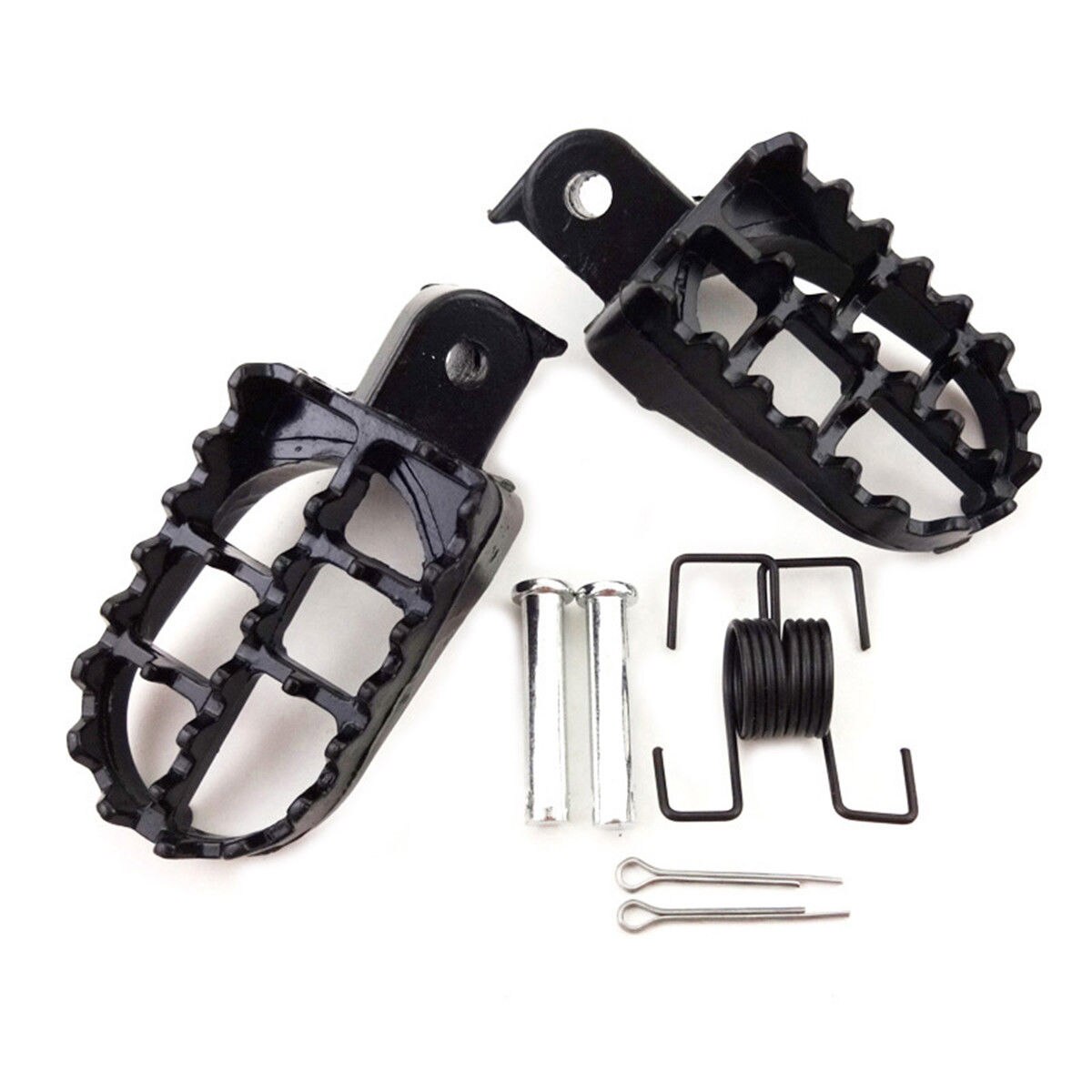 Poggiapiedi Moto In Alluminio Nero Per Honda CRF/XR E Yamaha PW – Kit Universale