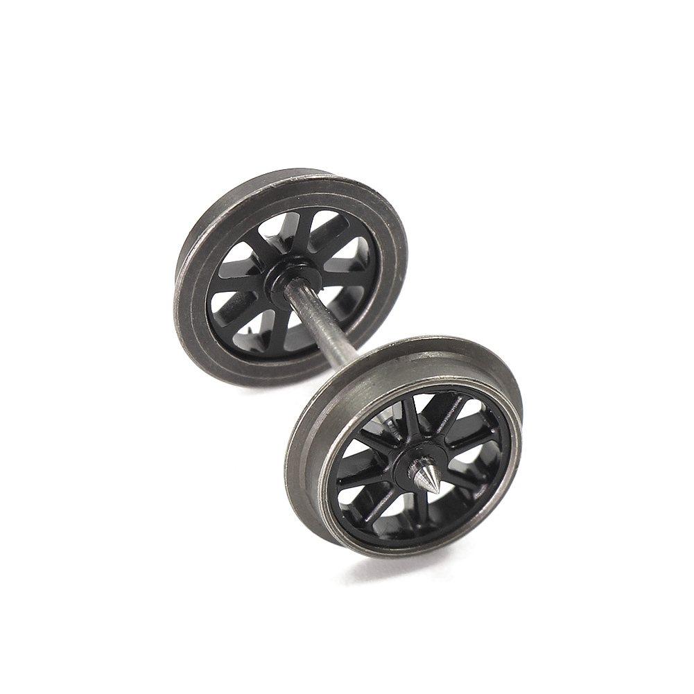 12 pièces HO échelle 1:87 36 "roues à rayons métalliques pour trains modèles accessoires ferroviaires HP26: Gris clair