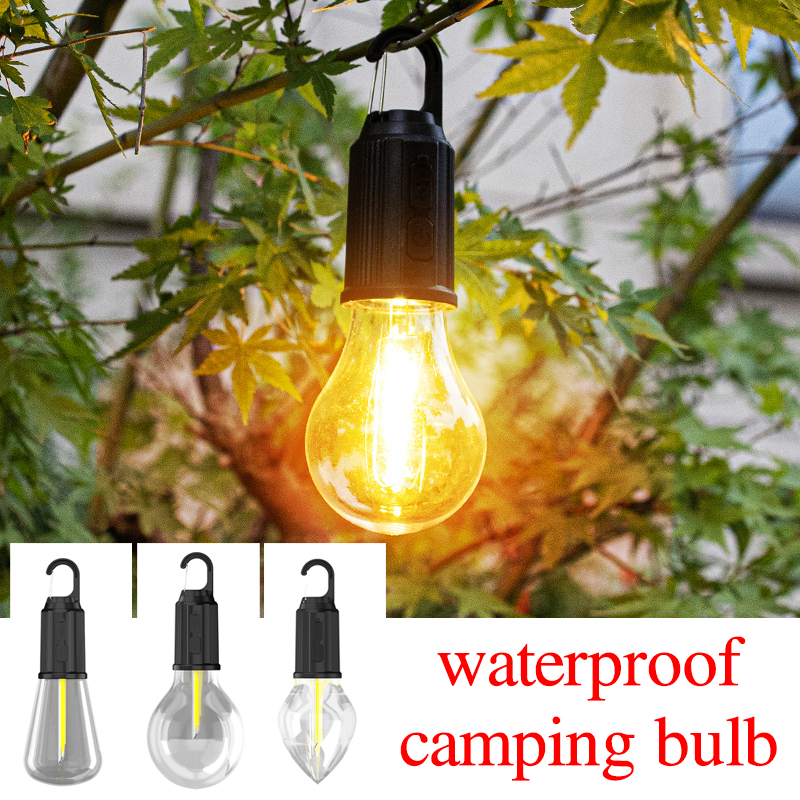 Usb-uppladdningsbart volframljus bärbart retro camping minitält omgivande glödlampa hemkrok nattlampa utomhus nödlampa vattentät