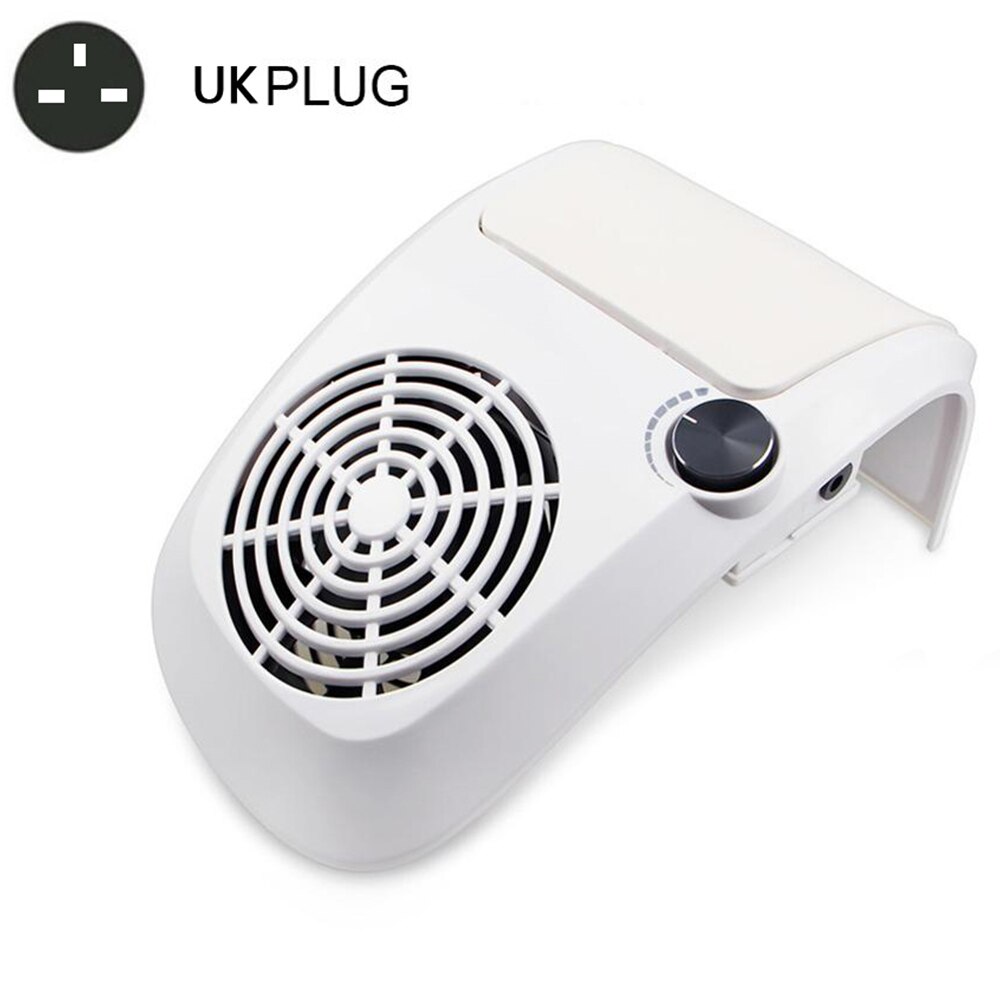 60W Krachtige Nail Stofafzuiging Collector Stofzuiger Professionele Manicure Machine Met Stofzak Nail Art Salon Apparatuur: 60W UK PLUG