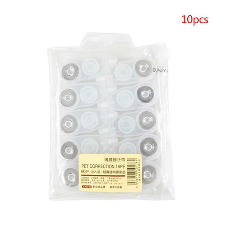 10Pcs Practical Correction Tape Roller 6m Long White Sticker Study Office Stationery Tool L41E
