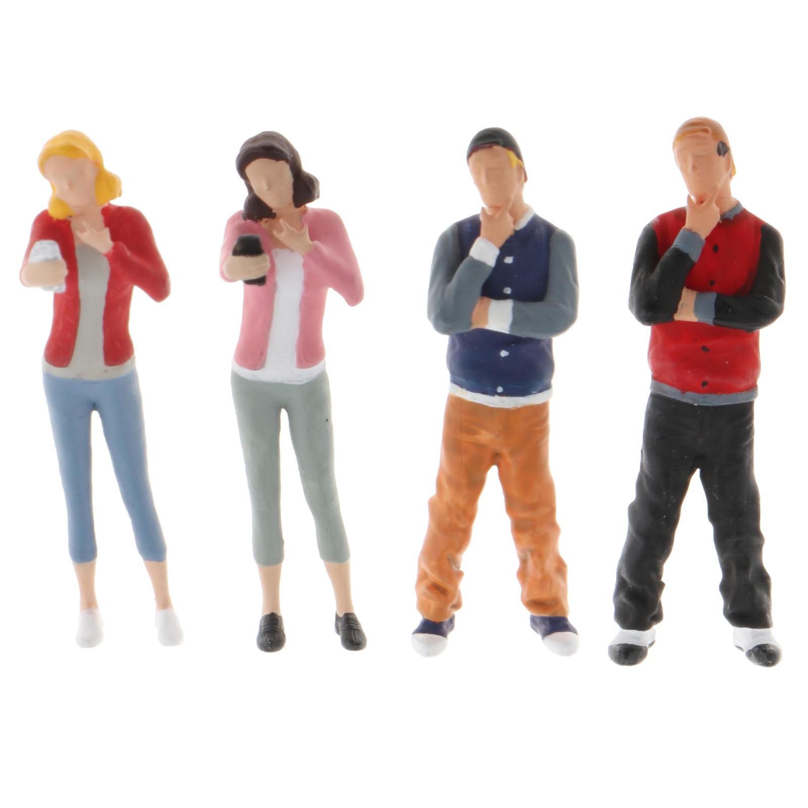 1:64 skala håndmalede miniature model figurer ung pige cool dreng layout diorama figurer tilbehør