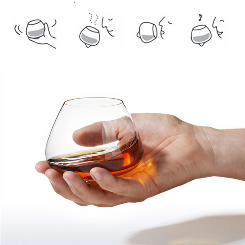 Big Size Rotate Jack Whiskey Rock Glass Large Roly-poly NMD Verre Whisky Cups Spirit XO Red Wine Tumbler Brandy Snifters Glasses