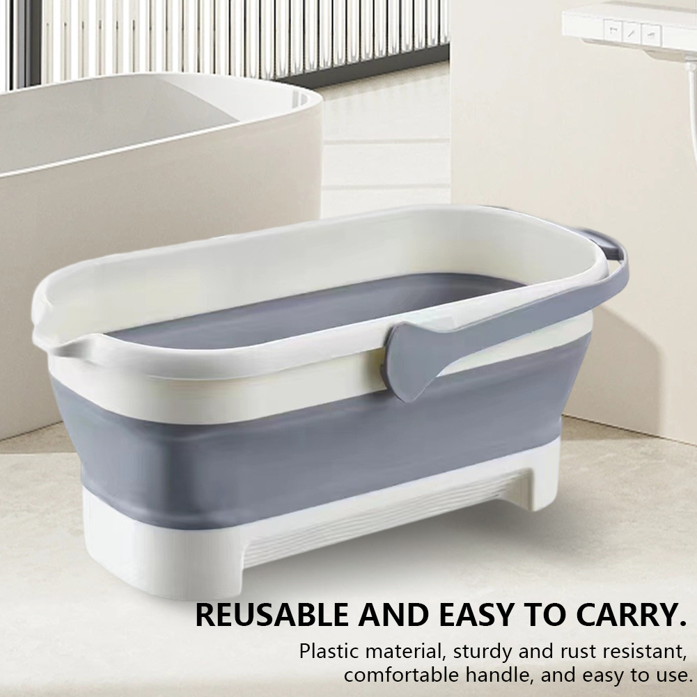 Opvouwbare Dweil Rechthoekige Plastic Camping Emmer Grote Capaciteit Wastafel Huishoudelijke Schoonmaak Badkamer Accessoires