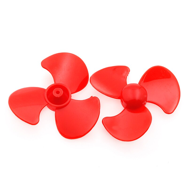 1 conjunto dc micro 130 motor de engrenagem com lâmina de ventilador pequena hélice 3-6v para arduino experiência diy: 2-fan red