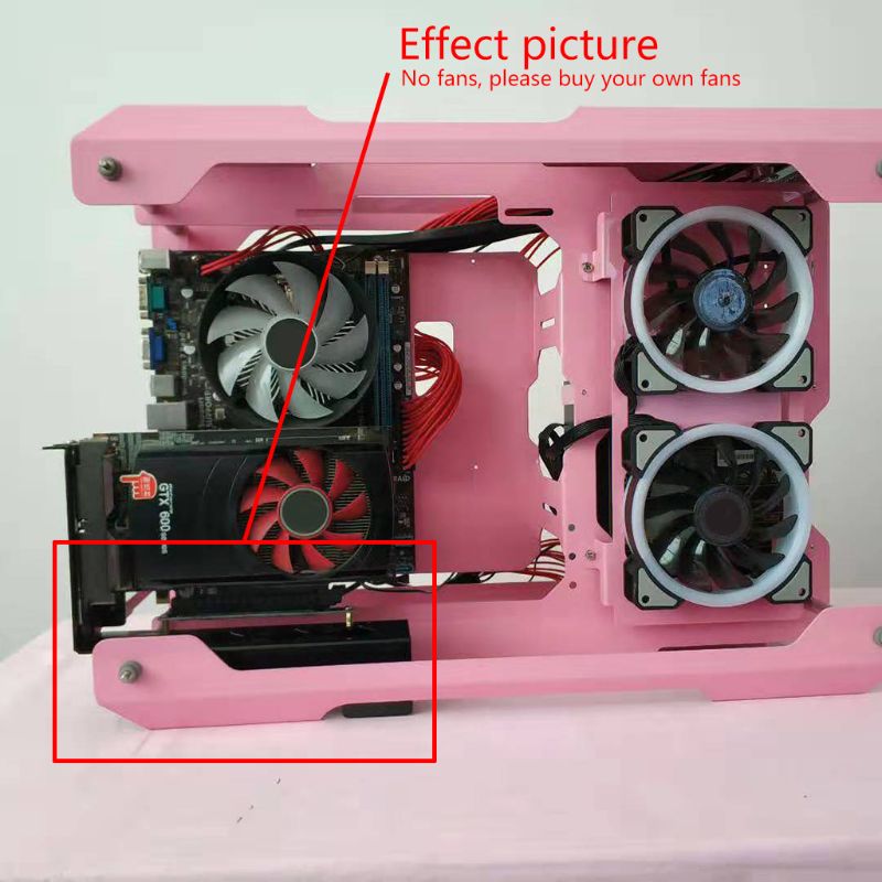 Diy Metalen Grafische Kaart Beugel Riser Vaste Verticale Case Pci-E 16x X16 Interne Beugels Houder Stent Stand