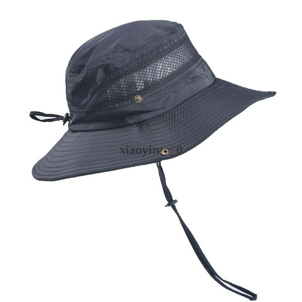 Men Women Arctic Breathable Hat Heatstroke UV Protection Sunshade Cooling Caps: Black