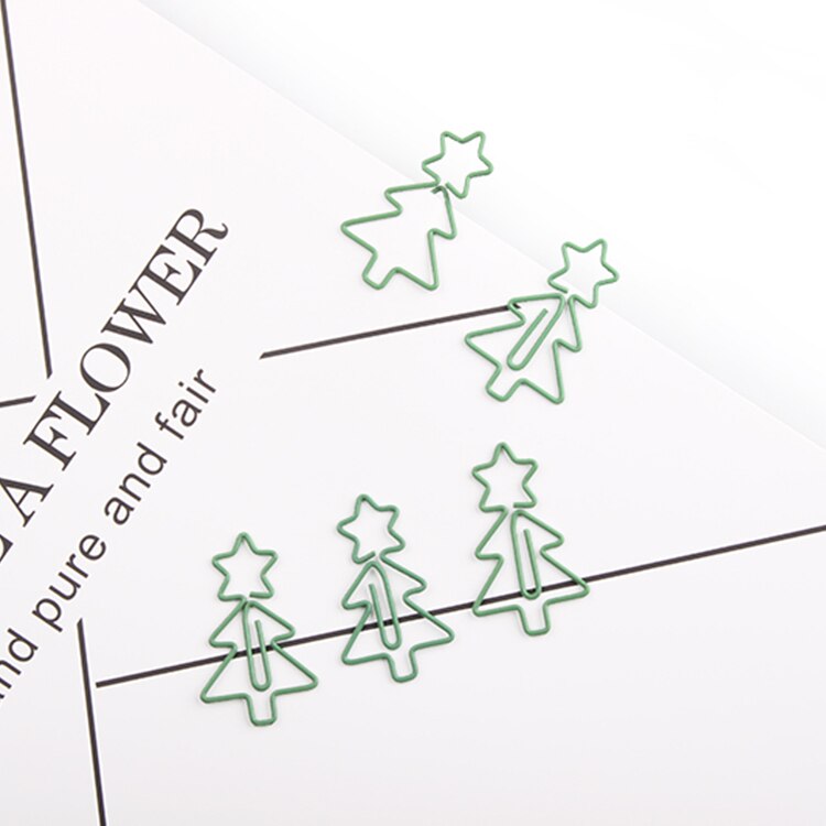 star on Christmas Tree shaped Paper clips Planner Clips Paperclips Paper Clips Decorative Paperclip Stationery Clips