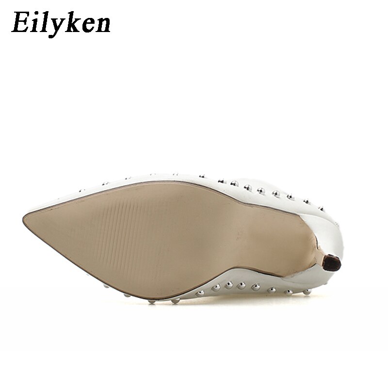Eilyken kvinner nagle støvletter spiss tå høye støvletter høy hæl ankel boots dame pumps motorsykkel støvletter mujer