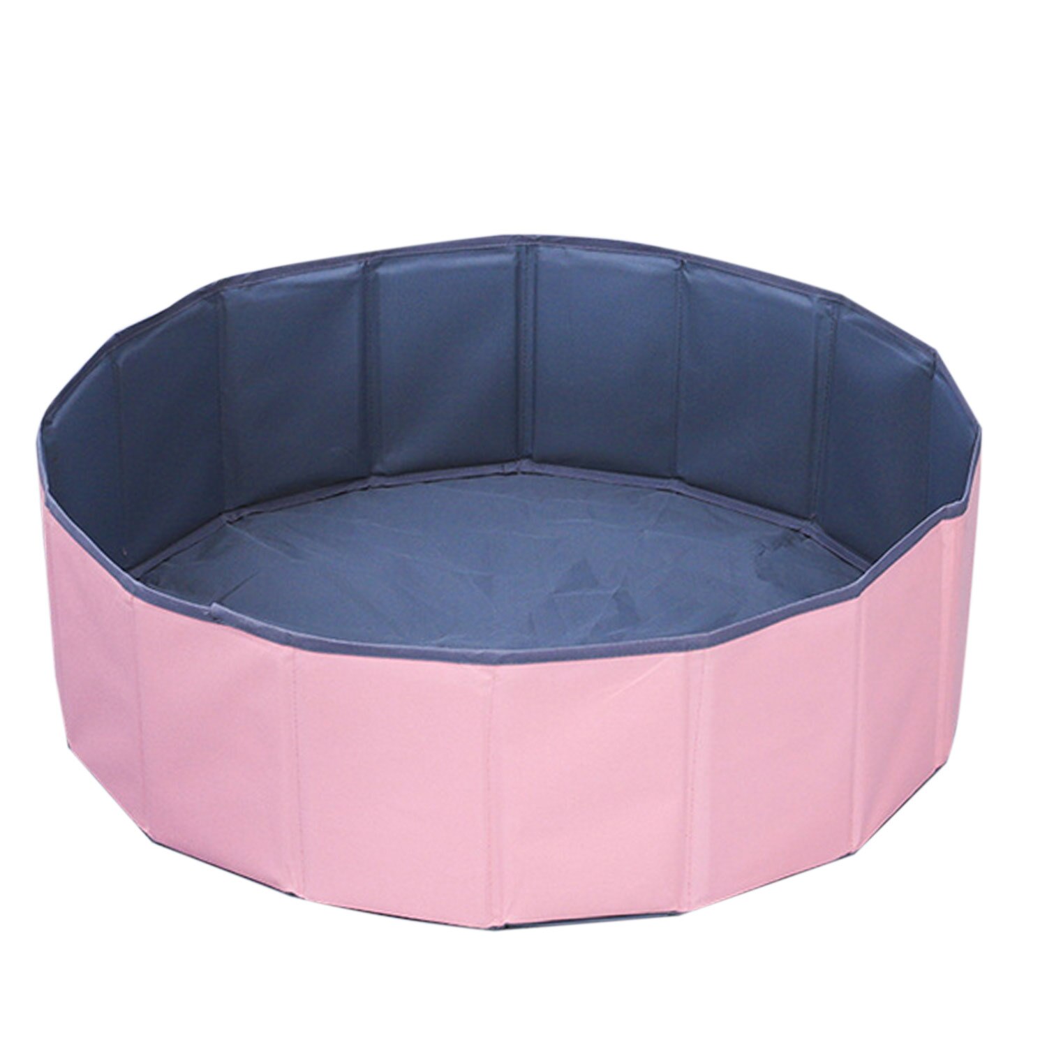 Kids Foldable Ocean Ball Pit Pool Playpen Play Tent Playground for Boys Girls Indoor Outdoor Playing 80x26cm: Pink Gray