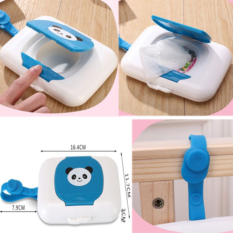 Caja de toallitas húmedas para bebé, dispensador de caja de toallitas húmedas para cochecito, tapa de cuerda portátil, cajas de pañuelos cubiertas