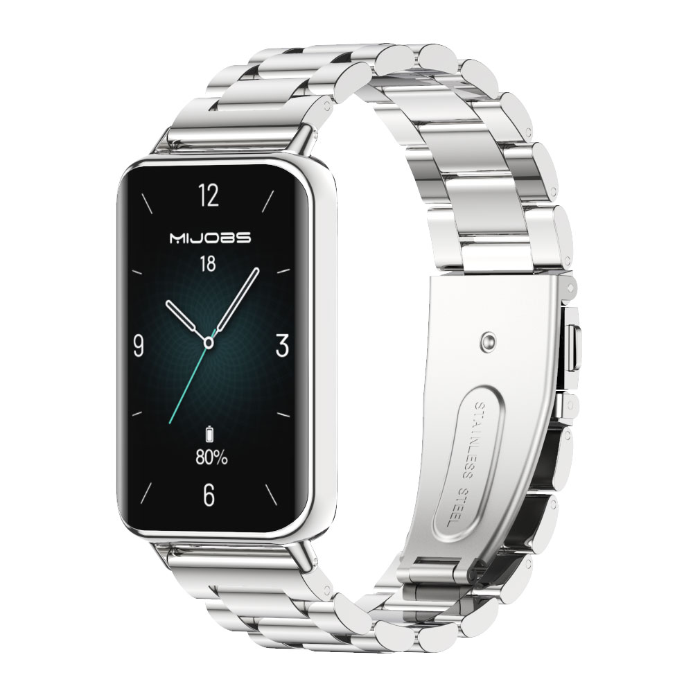 Pour Huawei Honor Band 9 sangles Bracelet en métal milanaise Sport bande remplacement Bracelet pour Honor Band 9 Correa: Olive foncé