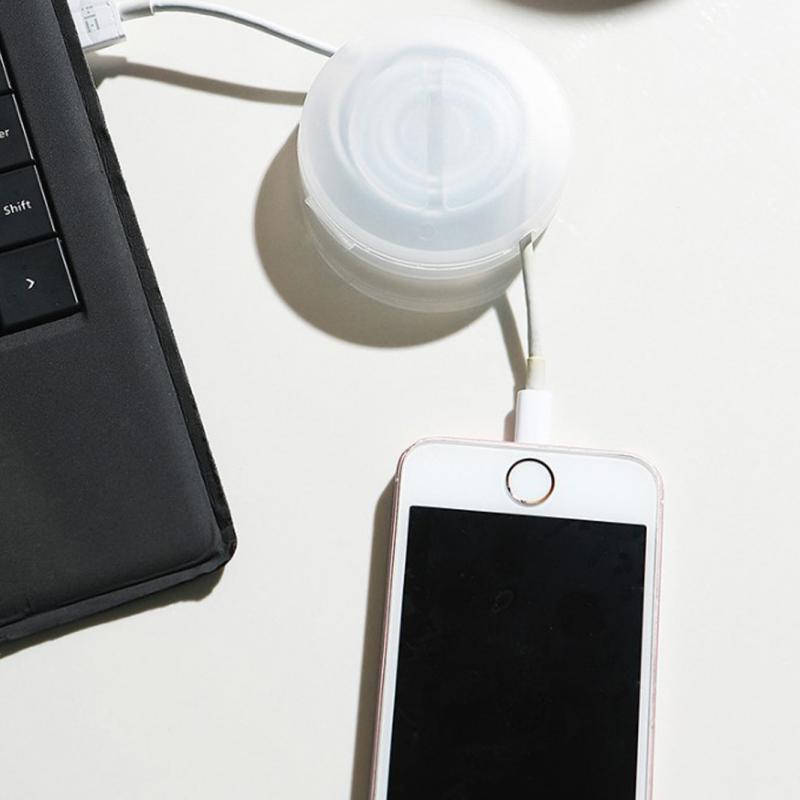 Avvolgicavo portatile per cavo di ricarica per telefono cellulare
