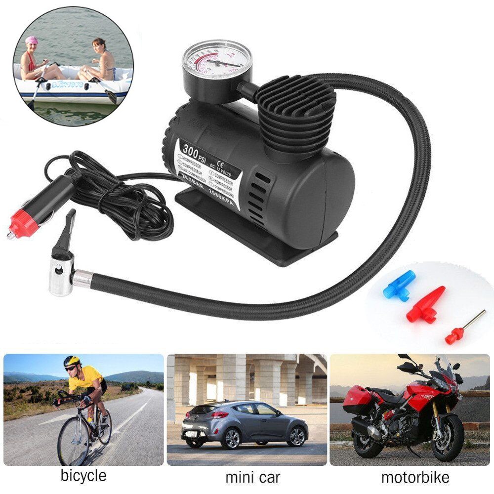 12v Car Electric Mini Compact Compressor Pump Auto Tyre Air Inflator 300psi Tire Air Filling Inflation Tool For Automotive