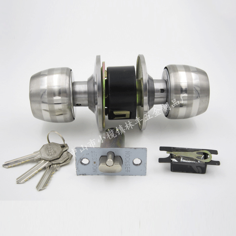 Ball Lock Lock 60mm 70mm Color Zinc Spherical Three-Bar Lock Tongue Door Lock Latch Small Lock Tongue