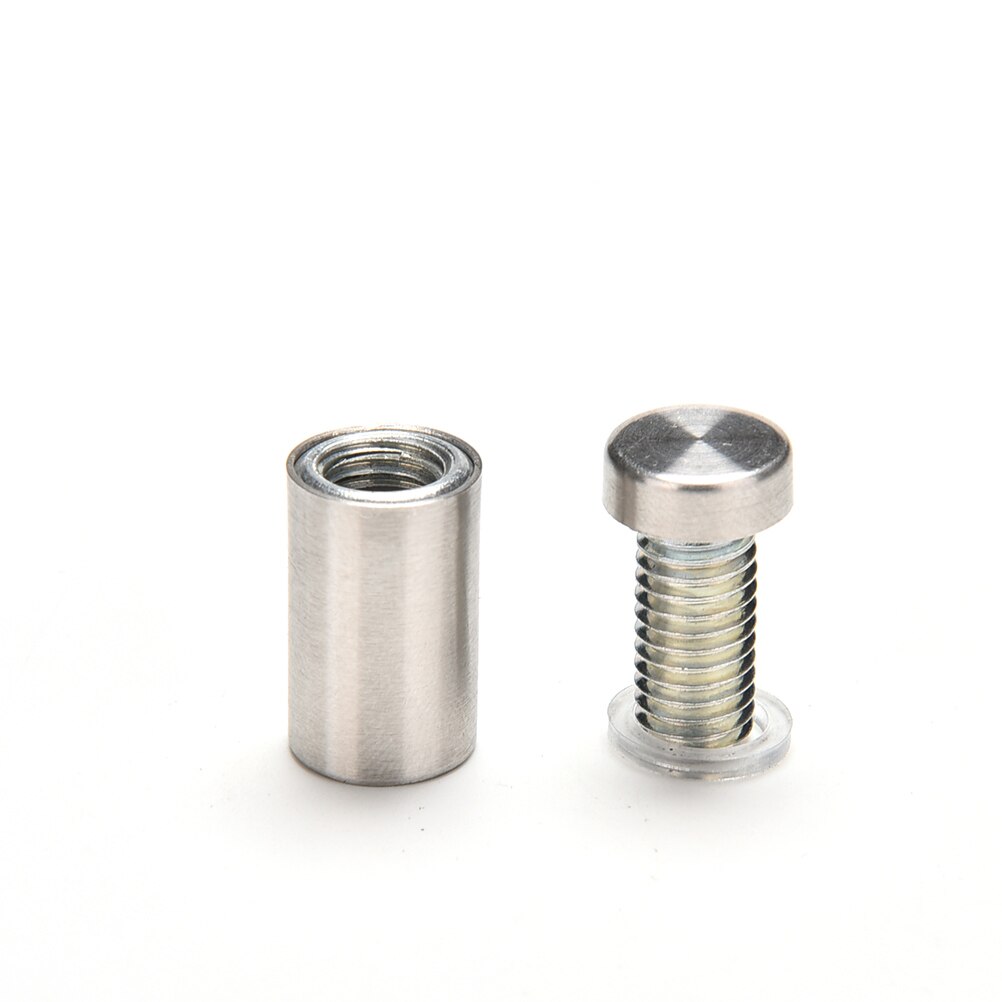 10PCS Stainless Stand Off Bolts Mount Standoffs Nails Advertisement Fixings Screws Mirror Glass Nail Fastener Screws