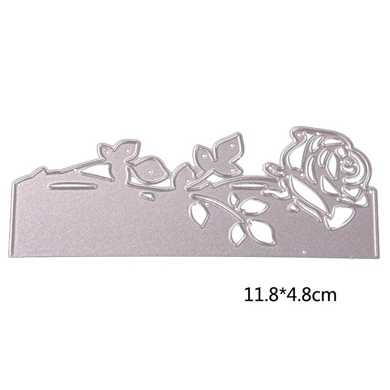 Tree Stump Dies Animal Metal Cutting Dies Scrapbooking Bird Butterfly Flower leaf Die Cut for DIY Paper Card Making: rose dies