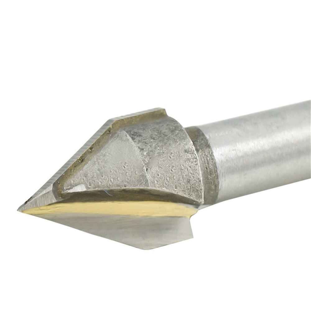 1Pc 6X10Mm 60 Graden V Vorm Bevel End Mill Router Bit Voor Houtbewerking 3d Frees V Groef Router Bit