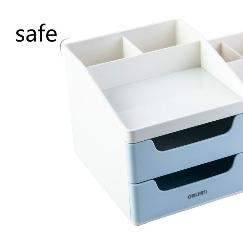 Bandeja de archivo DELI, caja de almacenamiento multifunción, soporte de escritorio para lápiz, bandejas para documentos, Accesorios de escritorio, organizador, suministros escolares de oficina