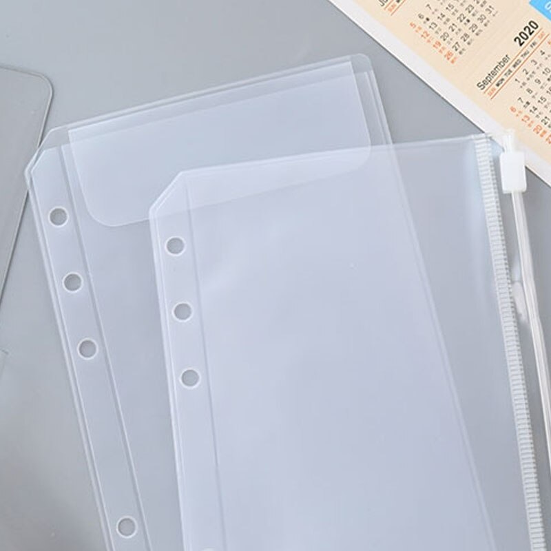 A6 Loose-Leaf Notebook &amp; PVC Cover Diary Cover 6 Hole Loose-Leaf Folder Business Card Bills Bag Accessories Storage &amp; Organizer