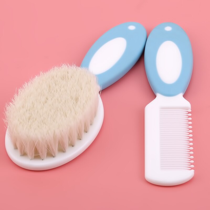 1 Set Baby Comb Brush Nursing Supplies Bathing Washing Hair Soft Bristle Round Tip Safe Head Massage