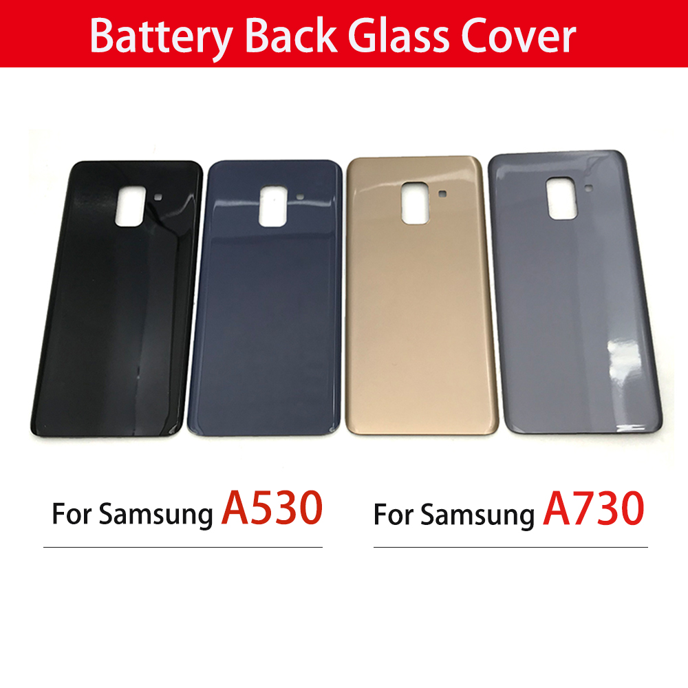 Back Glass Rear Cover Voor Samsung Galaxy A8 Plus A8 + A9 A920F A730F A530F Batterij Deur Behuizing Batterij back Cover