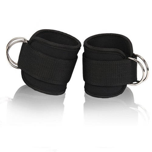Fdbro Voor Kabel Machines Been Gym Workout Fitness Weerstand Bands Enkelbandjes Neopreen Enkelboeien: BLACK