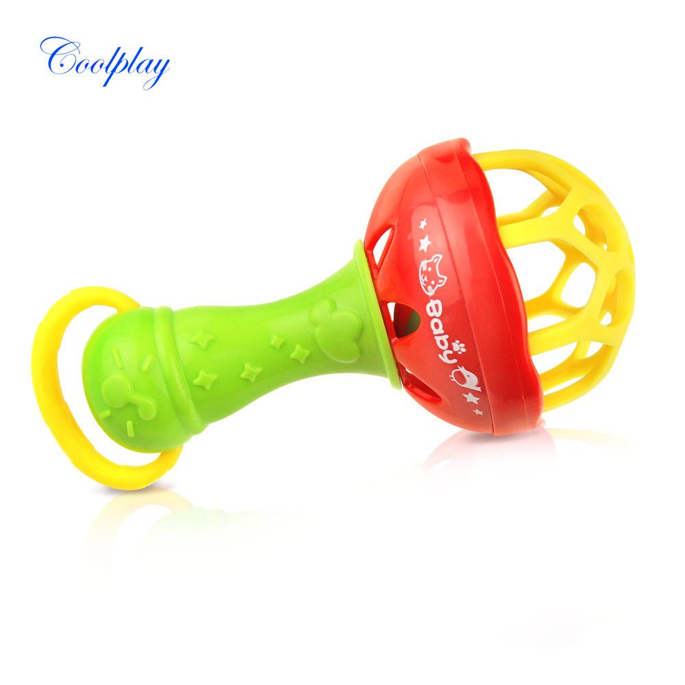 1pc Rasseln Entwickeln Baby Intelligenz Greifen Zahnfleisch Kunststoff Hand Glocke Rassel Lustige Pädagogisches Handys Spielzeug Weihnachten Geburtstag