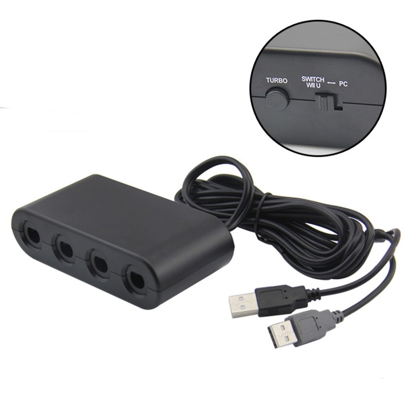 3 in 1 GC to For Wii U PC Switch Gamecube Controller Adapter Converter PC USB for Nintendo