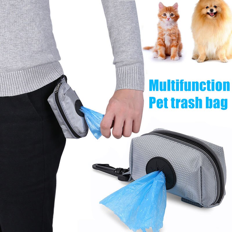 Pet Dog Poo Bags Poops Waste Bag Disposable Pouch Holder with Hasp for Walking Travel J2Y