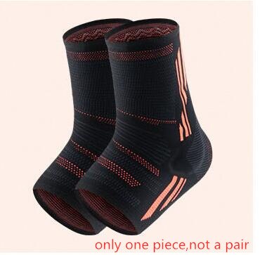 Tobillera antiesguince para pies, cubierta de compresión deportiva con protector de pie acolchado de silicona, para fútbol, baloncesto y ciclismo, 1 ud.: Orange-1pcs / L