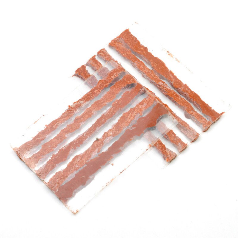 100 Uds Auto vulcanizador neumático sin cámara neumático sello de enchufe herramienta de reparación de neumáticos tira de reparación parche de sello para el mantenimiento de neumáticos