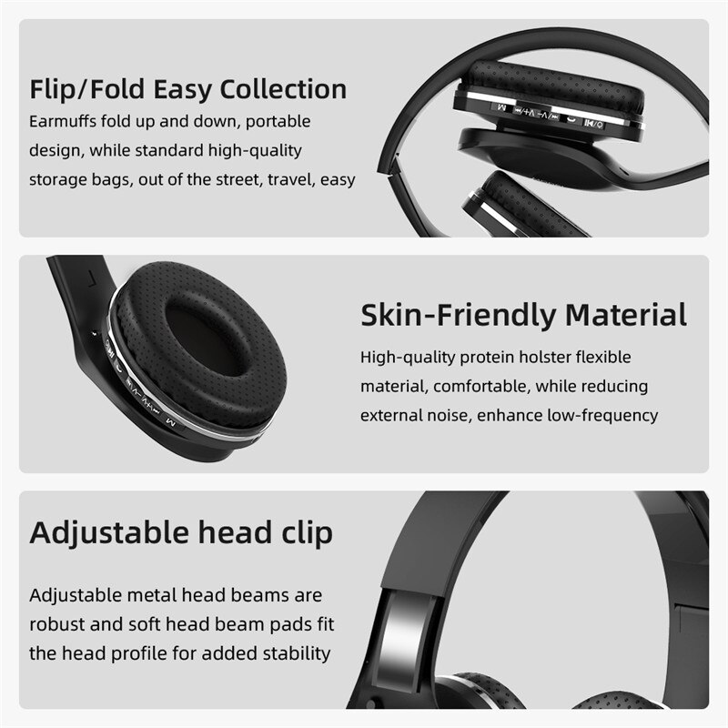 P1 Wireless Bluetooth Headset Subwoofer Headphone Stereo Wireless High Fidelity Large Headphone Charging Fast Portable Headp