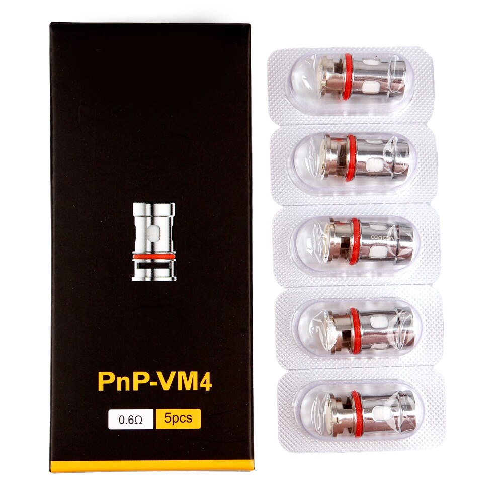 Ori VOOPOO-bobina PnP de 5 piezas, bobina de repuesto VM1 0.3ohm, TM1 0.6ohm /VM6 0.15ohm /R1 0.8ohm, bobina PnP para VINCI Drag X/S, Kit Mod Pod