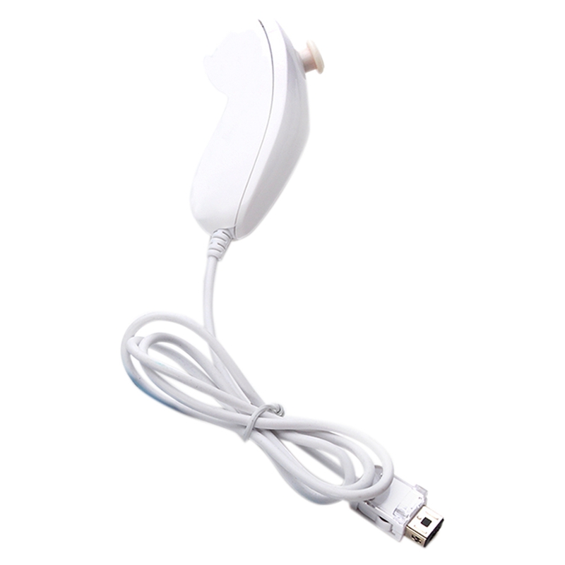 mando a distancia NUNCHUCK NUNCHUK en 6 colores para NINTENDO Wii, mando a distancia negro nunchunk, puerto usb: Blanco