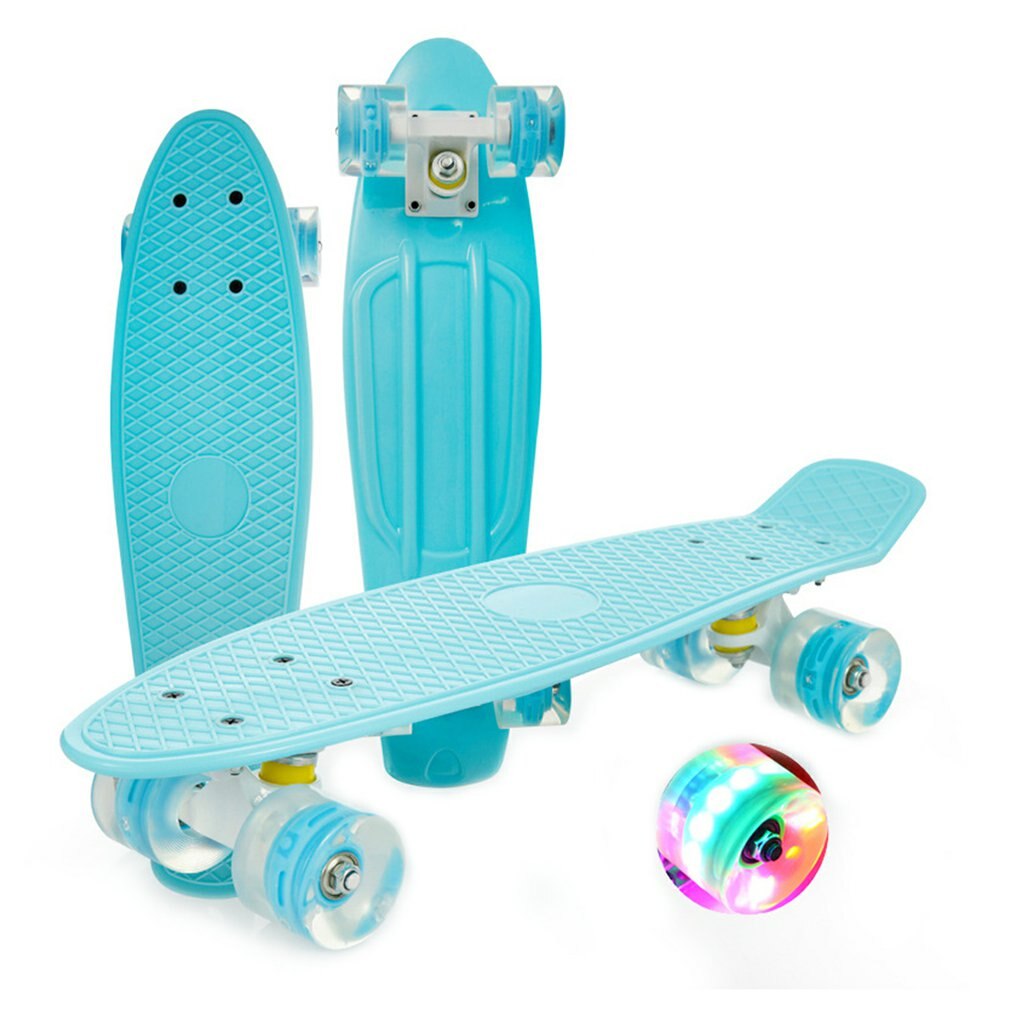 8 Colors Aluminum Magnesium Alloy Banana Skateboard Youth Road Travel Single Rocker Children Adult Four-Wheeled Scooter Newest