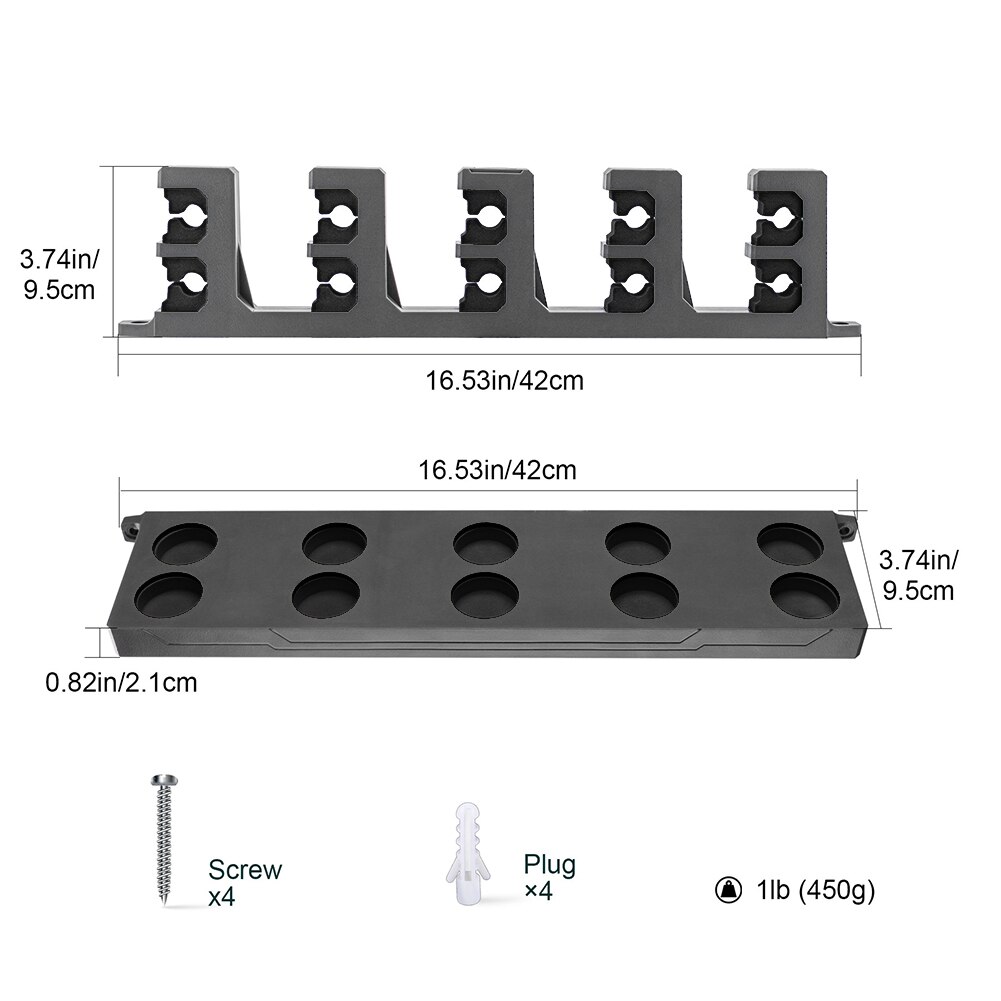 Booms – support de canne à pêche, 10 pièces, montage mural Vertical, support de rangement pour canne à pêche, accès au sous-sol
