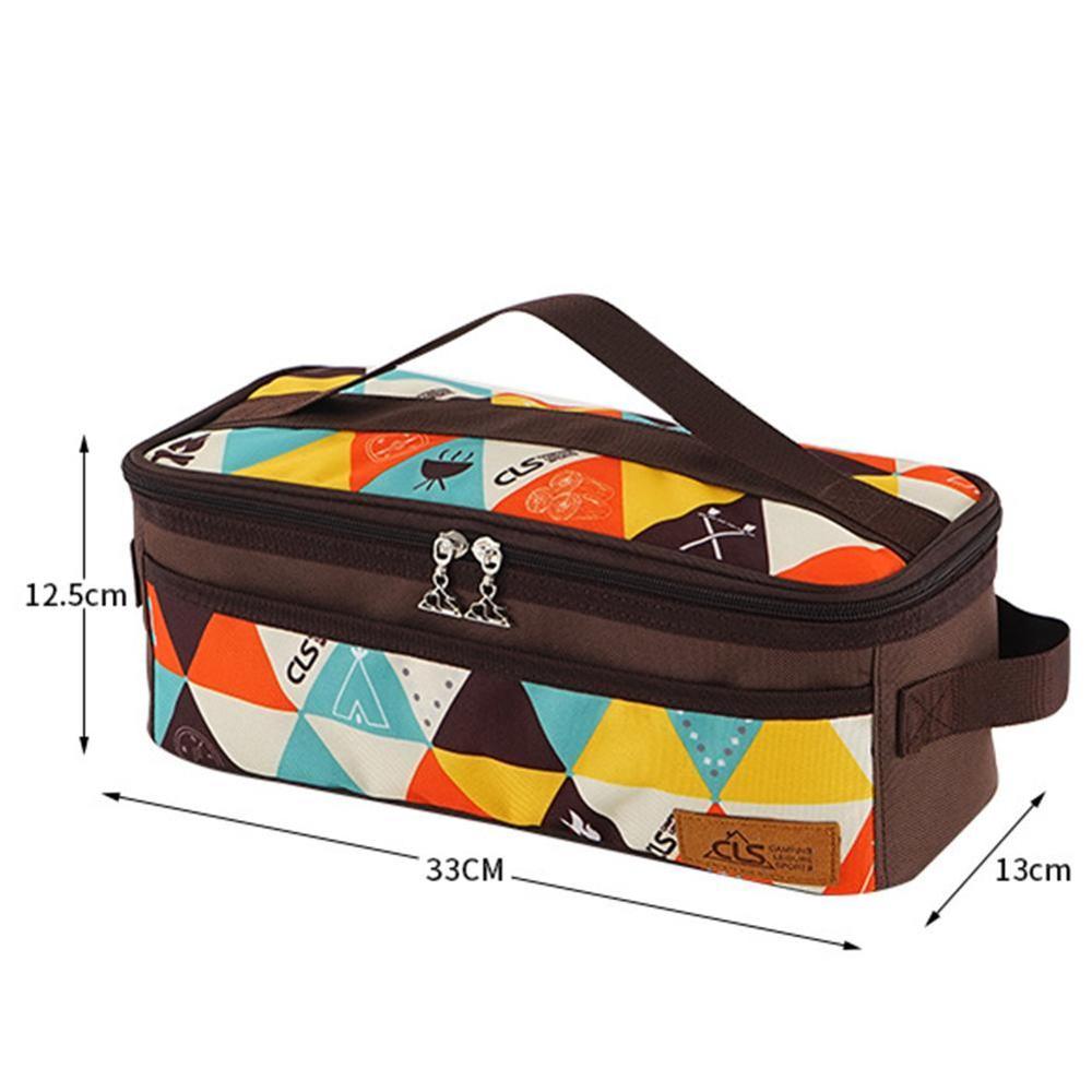 Bolsa de almacenamiento de utensilios de cocina para acampar al aire libre, menaje para barbacoa, bolsas para el armario, organizador portátil de lavado, equipaje, Picnic, Q7J6