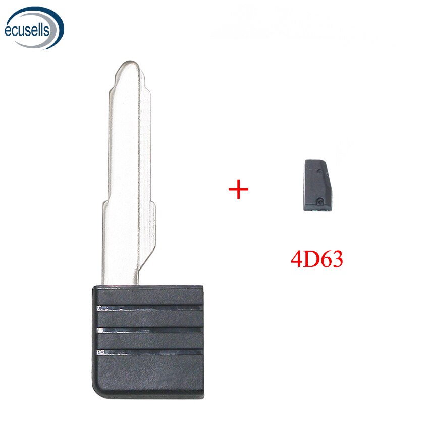 Hoja de llave de emergencia para tarjeta inteligente Maz13, en blanco, para Mazda 5, 6, CX-7, CX-9, MX-5, Miata, RX-8, con Chip 4D63: With 4D63 Chip
