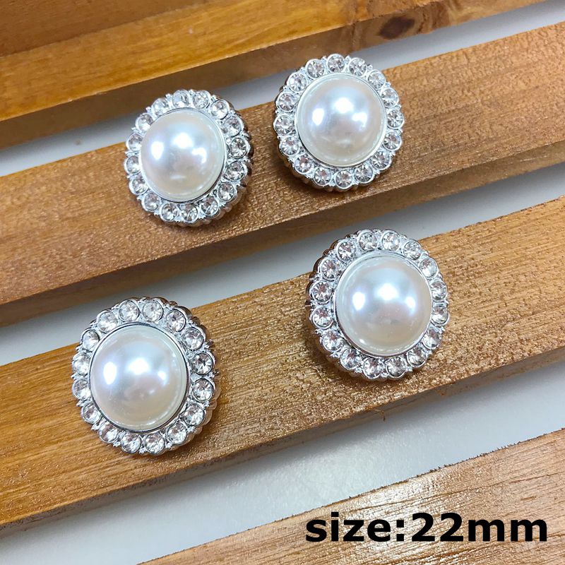 Hl 5 stk 20mm-25mm overtrækstrøje perle rhinestone plating knapper skaft gør-det-selv beklædning sytilbehør: Stil 02