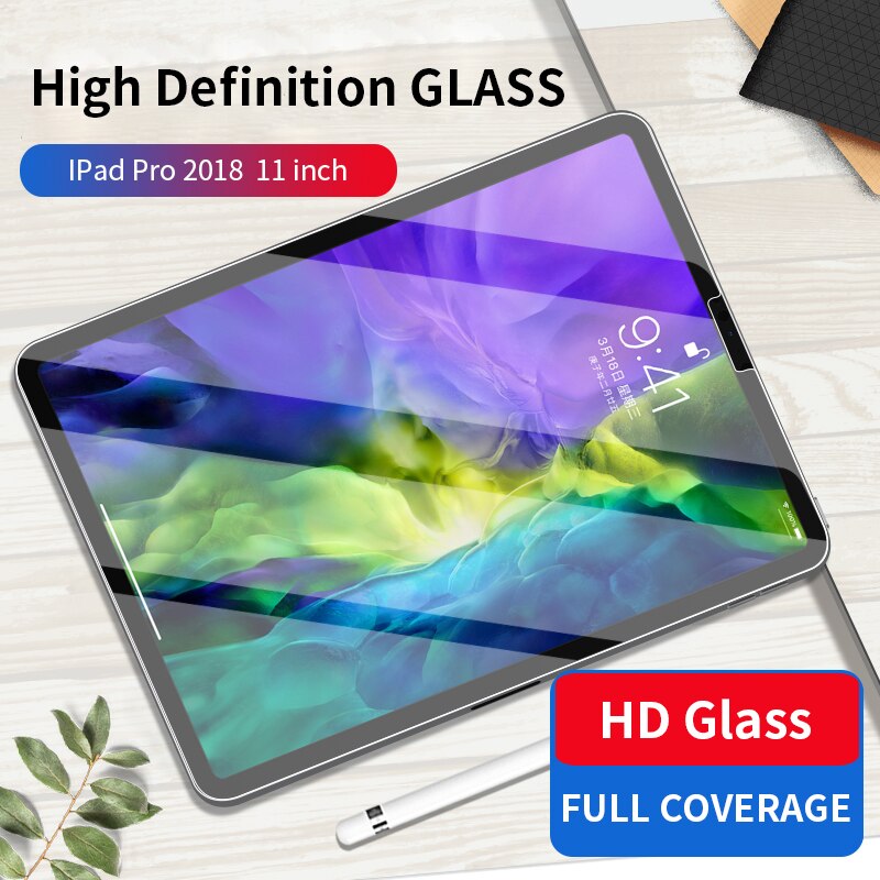 10D Gebogen Rand Screen Protector Voor Apple Ipad Pro 11 Volledige Dekking Tablet Gehard Glas Voor Ipad pro 12.9": iPad Pro 11 2018