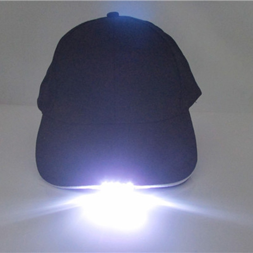 Gorra de béisbol al aire libre con sombrero LED con 5 luces LED brillantes para lectura de caza y pesca