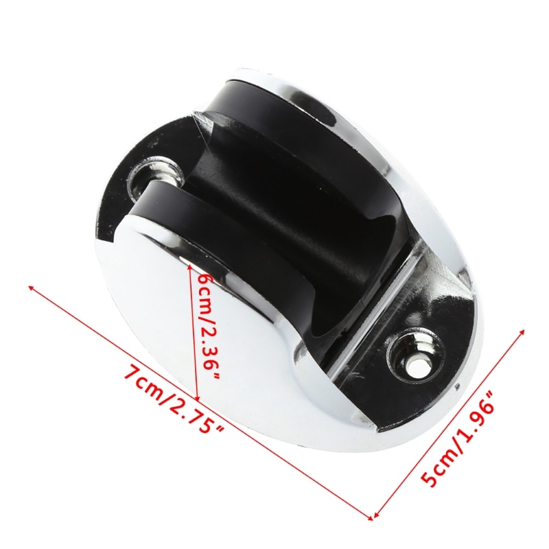 Chrome Bathroom Shower Base Holder Adjustable Hose Wall Mount Head Stand Bracket