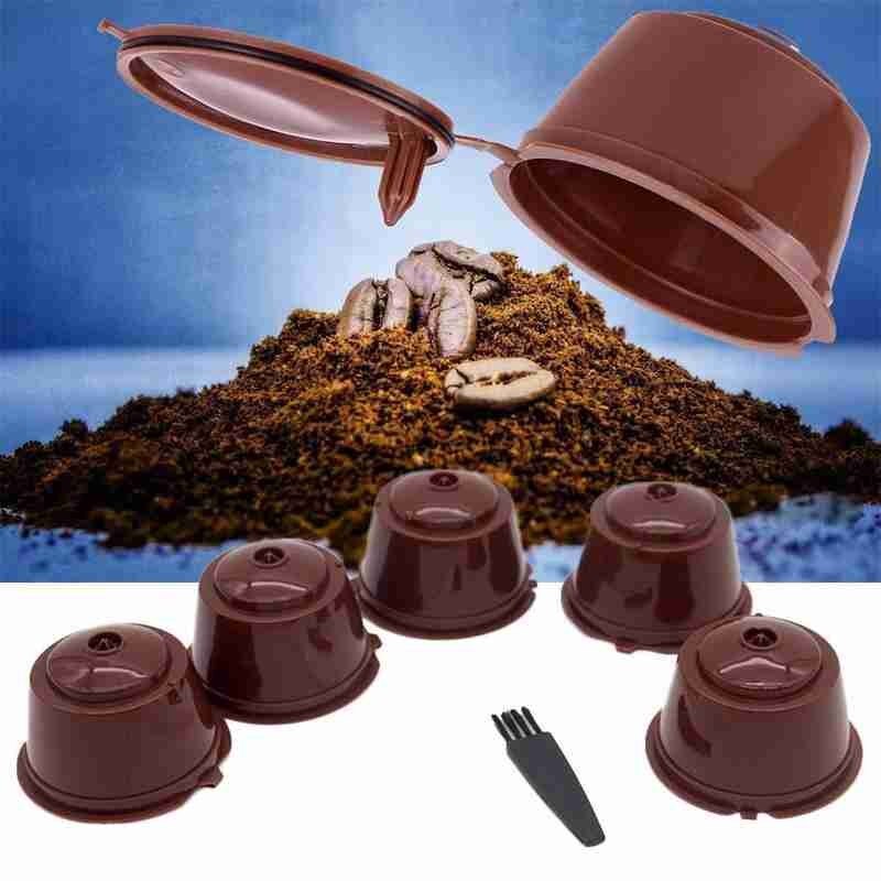 3/6pcs Reusable Coffee Capsule Cup Plastic Refillable Gusto Machine Dolce Compatible Dolche Coffee Filter Nescafe Coffee Gu U9X5