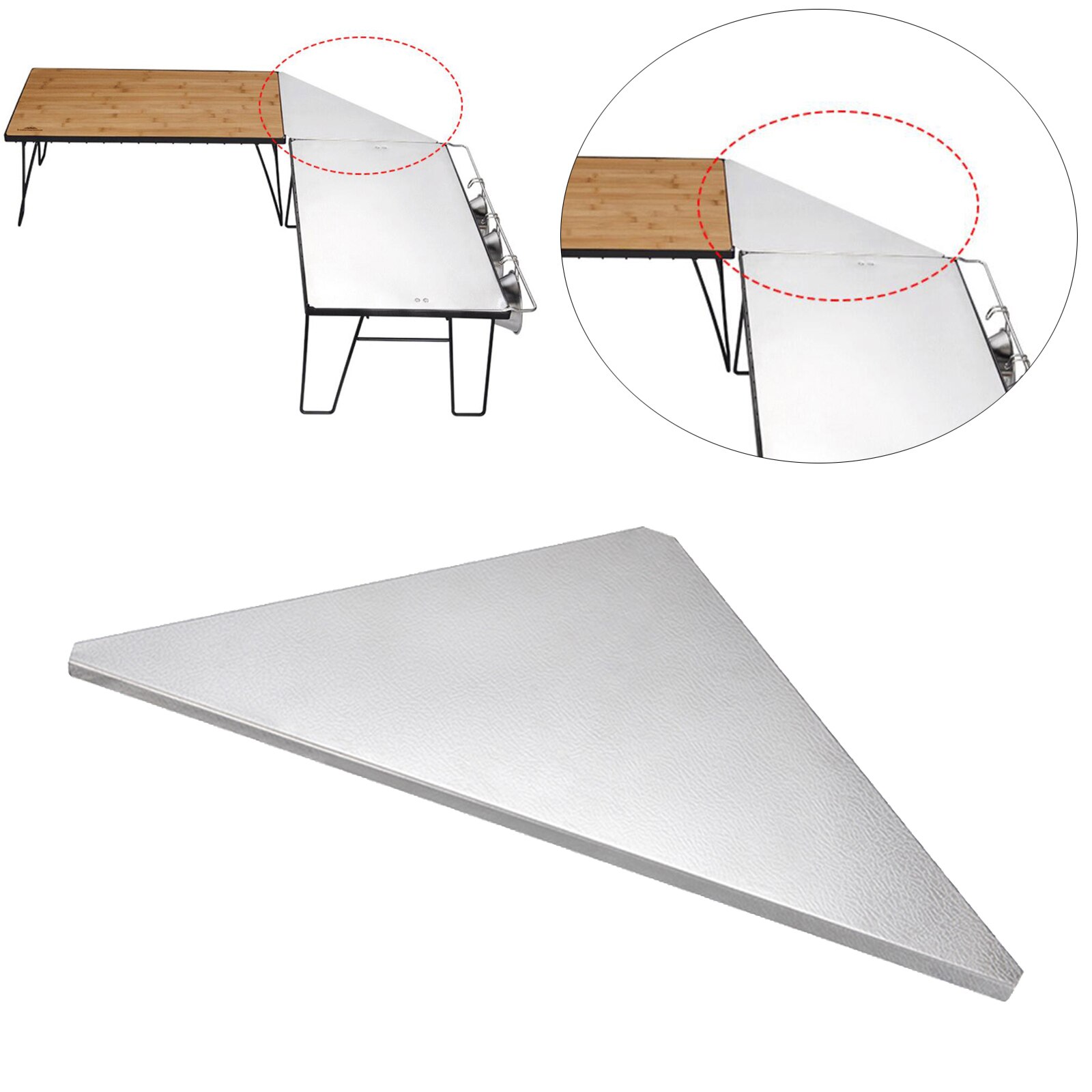 Stainless Steel Pattern Triangle Roof Panel Multi-purpose Table Accessories Auxiliary Tray Support