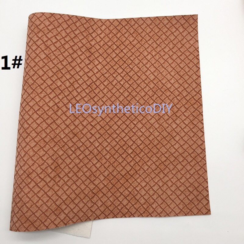 1Pc 21X29CM Wafel Geweven Faux Leer Stof, Synthetisch Leer Lakens, Pu Leer Voor Maken Bows Leosyntheticodiy R227B: 1