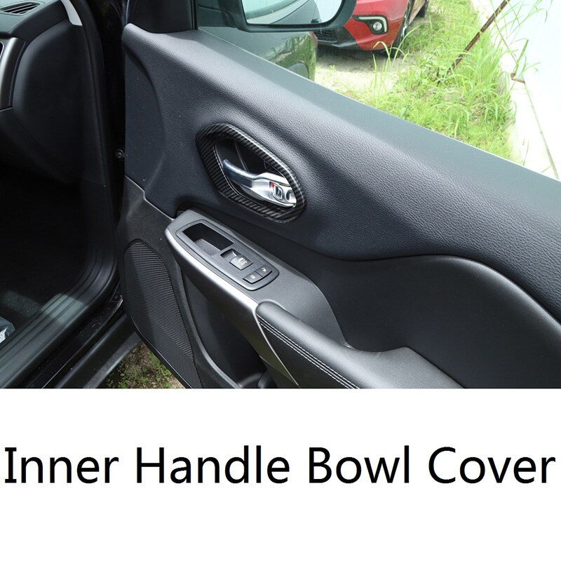 Autodeur binnenhandgreep kom decoratie afdekking voor jeep cherokee